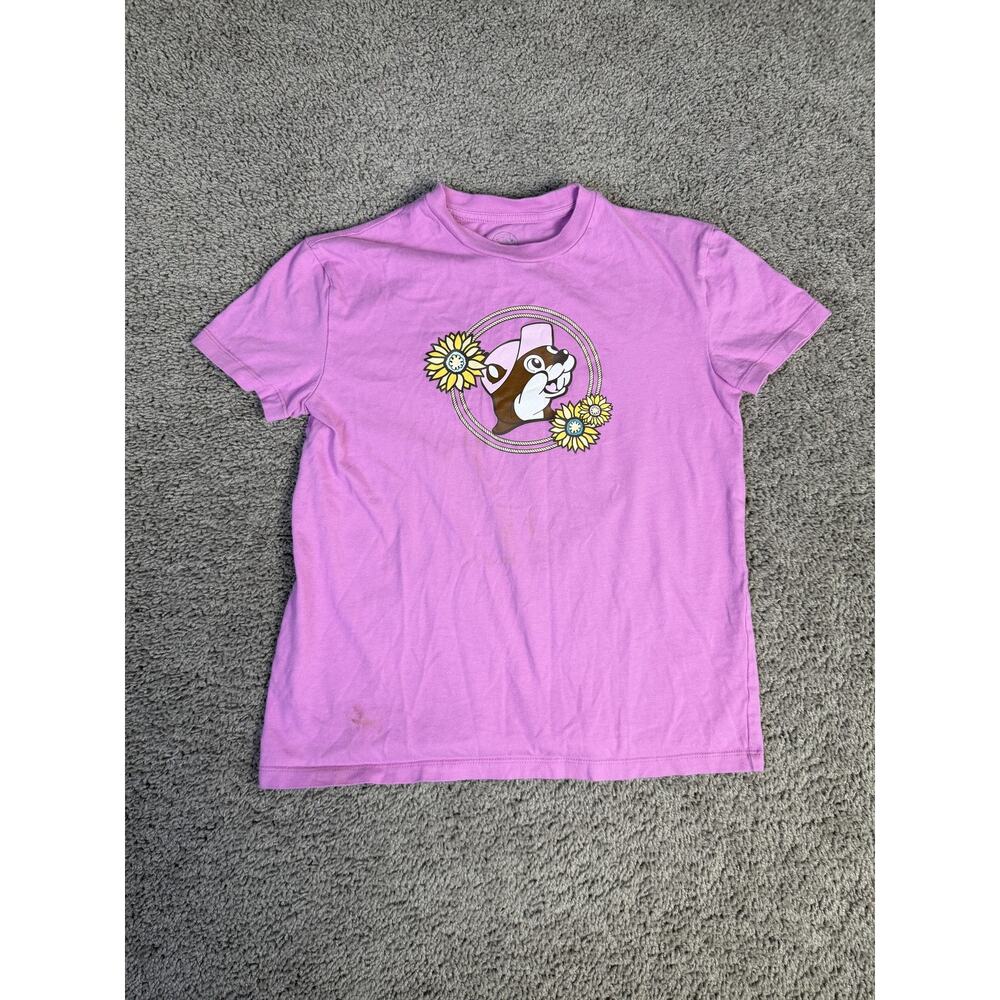 Buc-ee's Shirt Girls M Purple Short Sleeve Boots & Buc-ee's Graphic Tagless